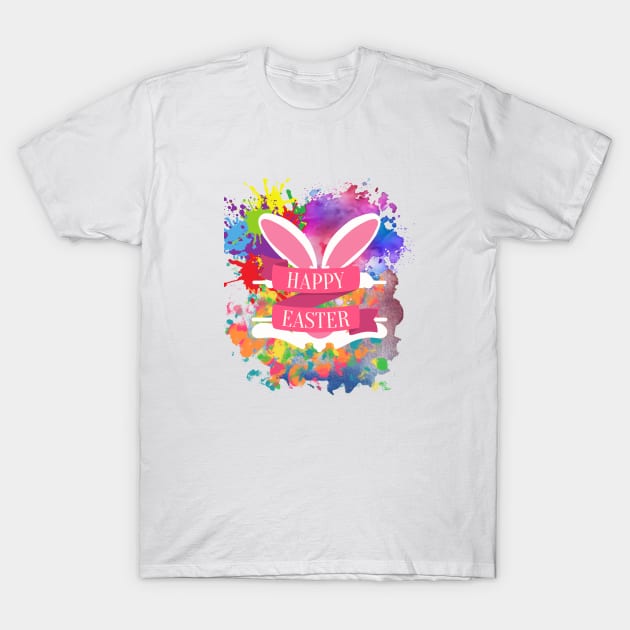 Paint Splash Happy Easter T-Shirt by AlmostMaybeNever